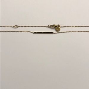 Michael Kors Gold Bar Necklace with black stones
